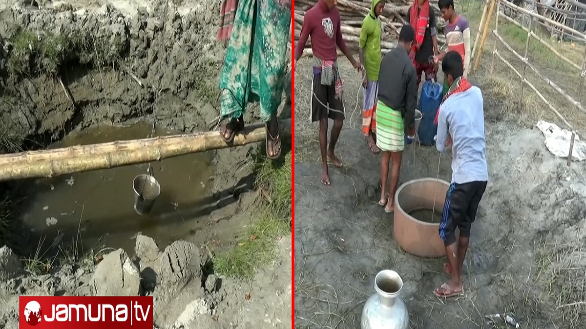ধোঁয়া-মোছার কাজেও ব্যবহার হয় না এমন পানিই পান করছে দুবলারচরবাসী