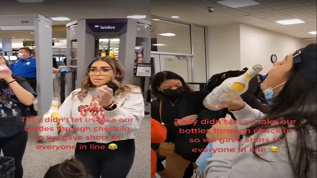 তল্লাশিতে ব্যাগের ভেতর মদ পাওয়ায় অদ্ভুত কাণ্ড নারী যাত্রীর