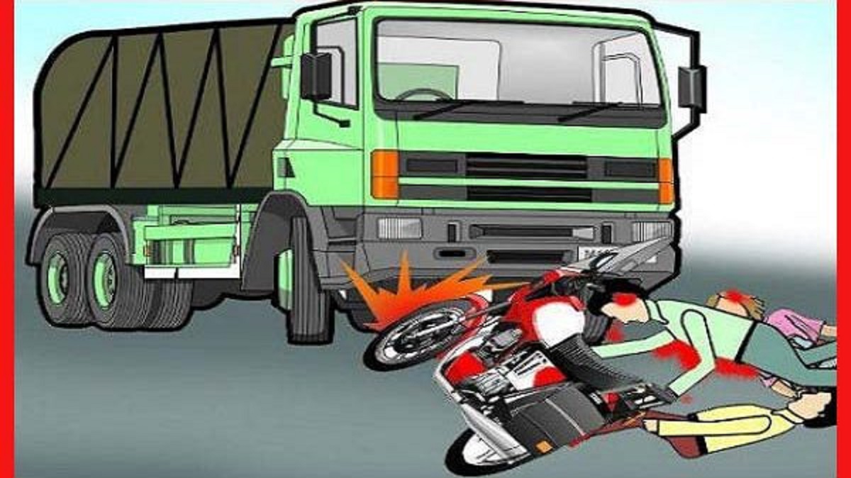 বাবার চোখের সামনেই মেয়ে ও ভাগ্নিকে পিষে দিলো মালবাহী ট্রাক
