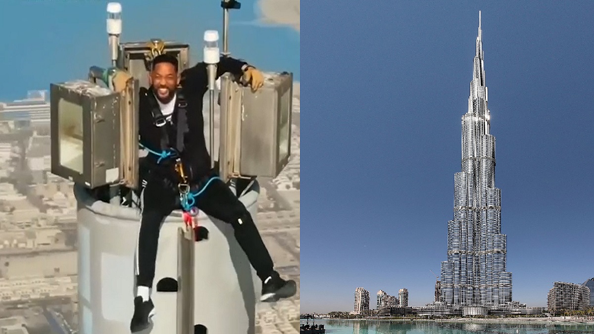 পায়ে হেঁটে বিশ্বের উচ্চতম ভবনে উঠে রেকর্ড