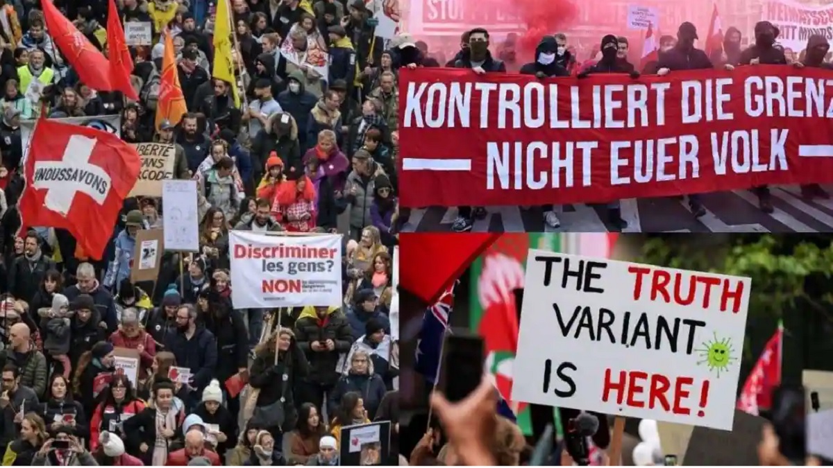 করোনা নিয়ন্ত্রণে লকডাউনের প্রতিবাদে উত্তাল ইউরোপ