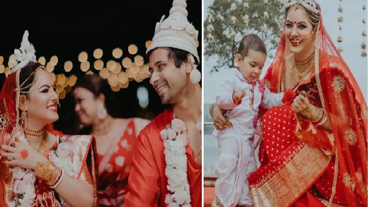 সন্তান কোলে নিয়ে তৃতীয় বিয়ে সারলেন পূজা