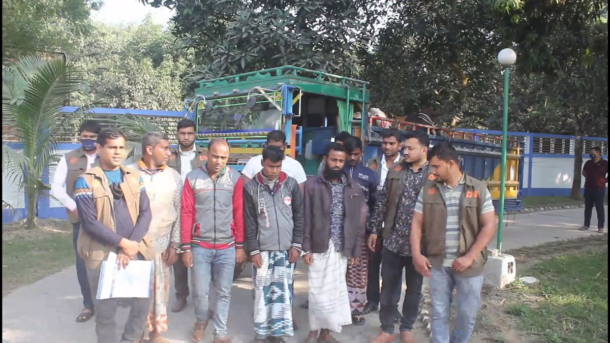 পুলিশ পরিচয়ে খামারে গরু ডাকাতি, গ্রেফতার ৬