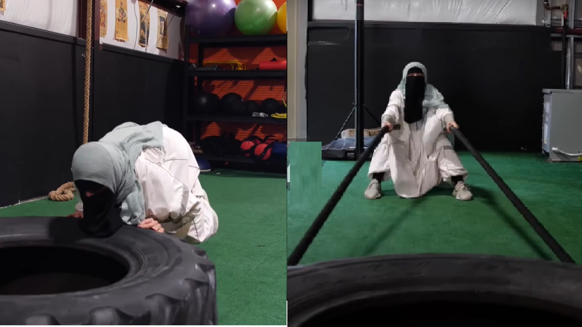 হিজাব-নেকাব পরে জিমে মুসলিম তরুণীর ভিডিও ভাইরাল