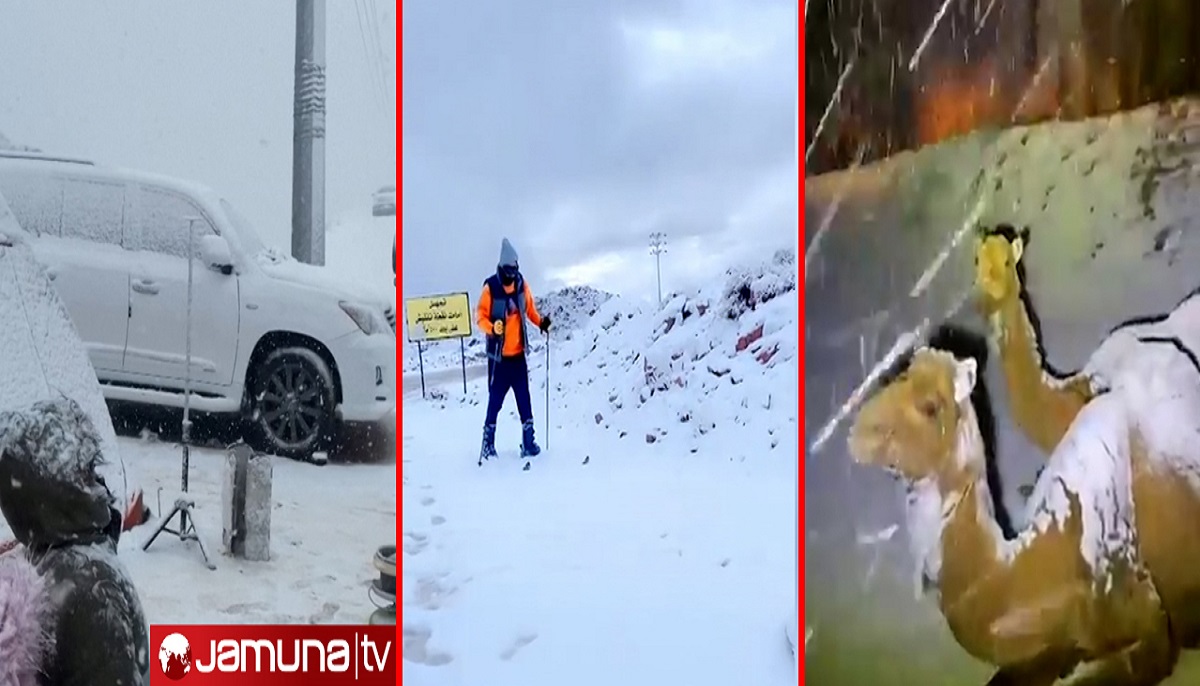 সৌদি আরবে তুষারপাত!