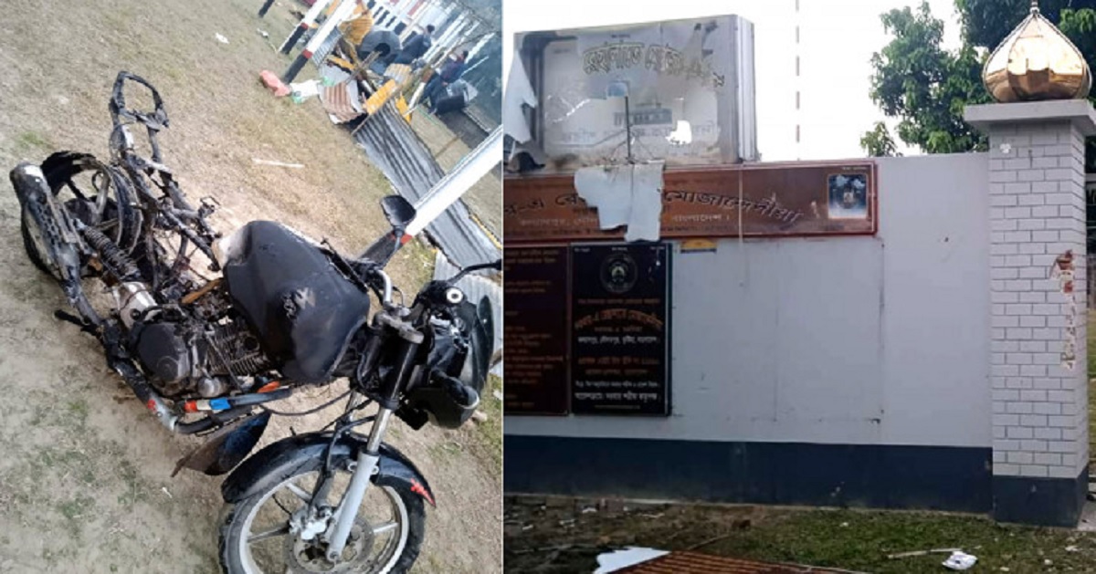 কুষ্টিয়ায় দরবার শরিফ ভাঙচুর-লুটপাটের প্রতিবাদে মানববন্ধন