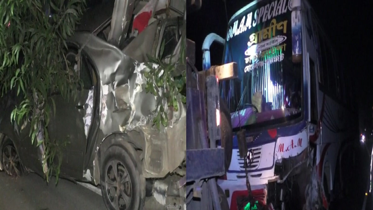 বাস-প্রাইভেট কার সংঘর্ষে নিহত ১, উদ্ধার করতে গিয়ে আরও ৪ প্রাণহানি
