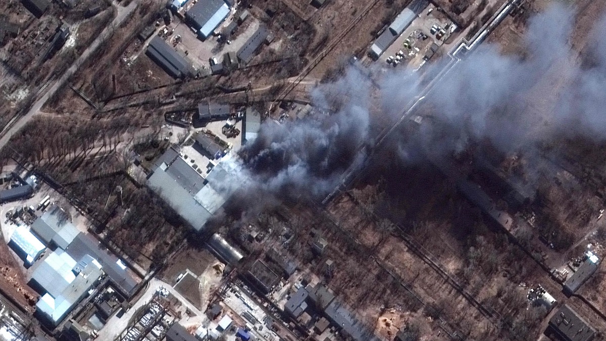 কিয়েভে তুমুল লড়াই, যা দেখা যাচ্ছে স্যাটেলাইটে