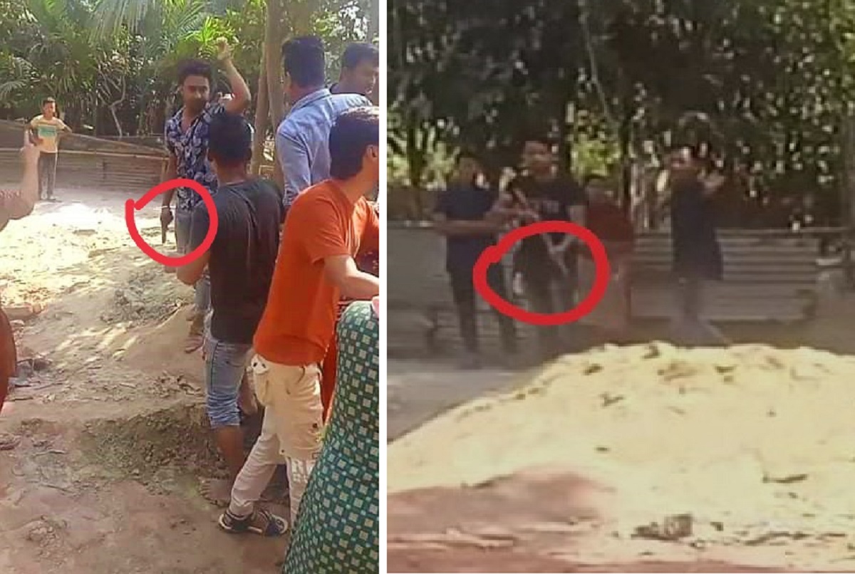 নির্মাণাধীন ভবনে আগ্নেয়াস্ত্র হাতে চাঁদাবাজদের হামলা, ভিডিও ভাইরাল