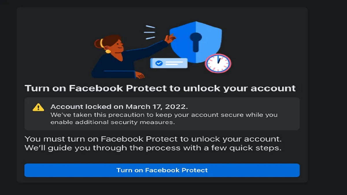 ফেসবুক প্রোটেক্ট চালু না করলে লক হয়ে যাচ্ছে আইডি