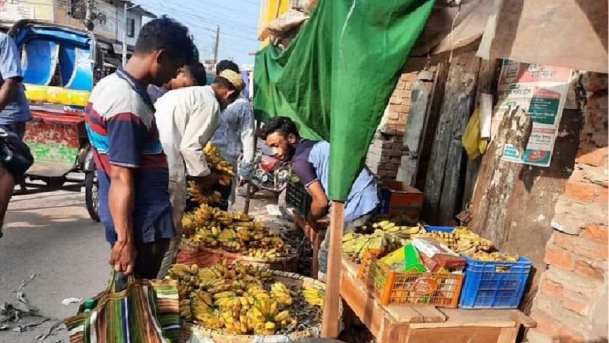 ঝিনাইদহে পাকা কলার বাজারে আগুন
