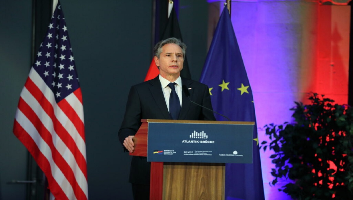 ২০২১ সালের মানবাধিকার রিপোর্ট প্রকাশ করছেন অ্যান্টনি ব্লিঙ্কেন