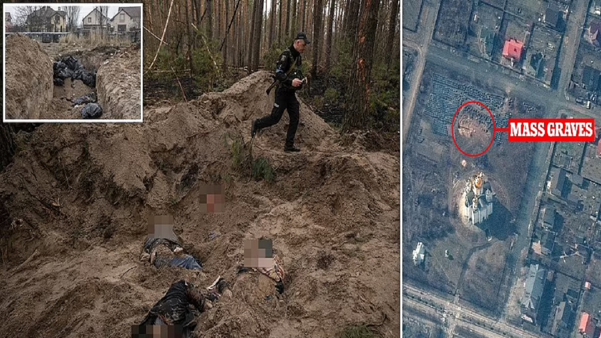 বুচায় আবিষ্কৃত গণকবর, ৪১০টি লাশ পাওয়া গেছে বলে দাবি