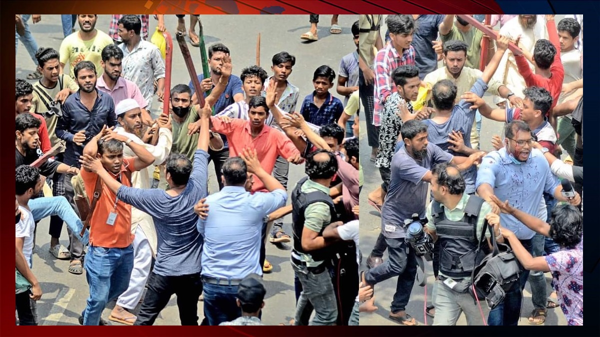 সবাই পক্ষে সংবাদ চায়, সাংবাদিক দেখলে পেটায়