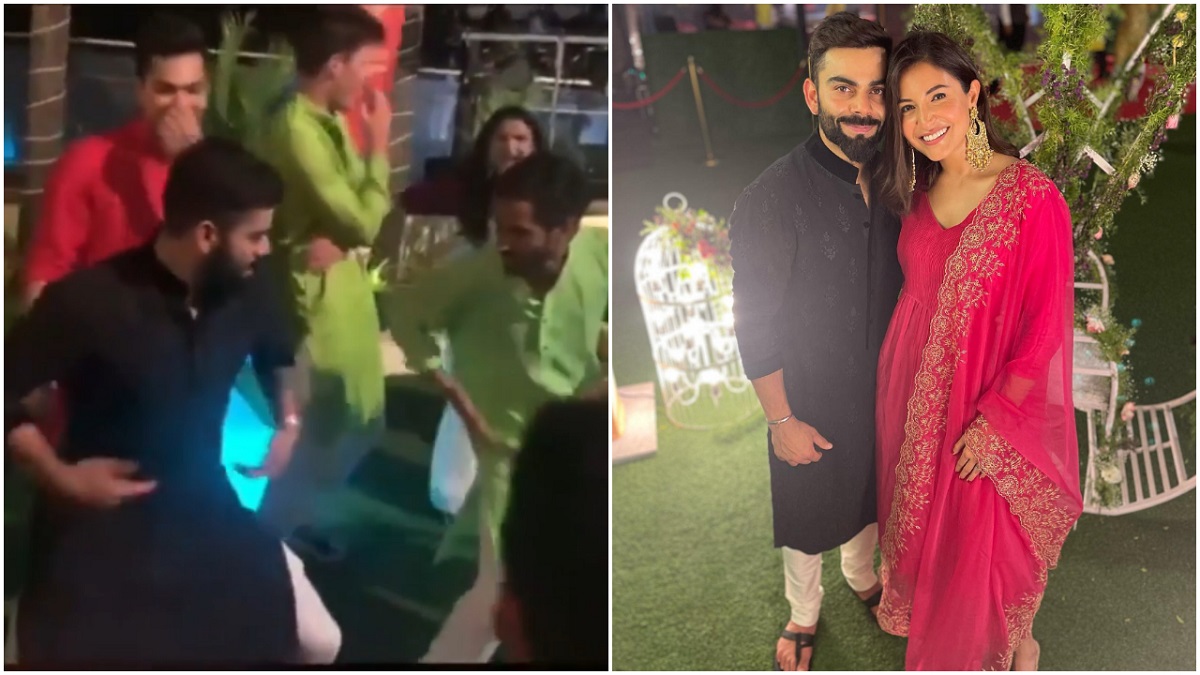 ম্যাক্সওয়েলের দেয়া পার্টিতে পুষ্পার গানে নাচ কোহলির (ভিডিও)