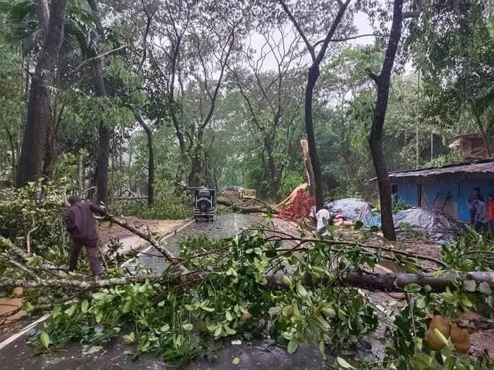 খাগড়াছড়িতে কালবৈশাখী ঝড়ে যোগাযোগ ব্যবস্থা বিঘ্নিত, বন্ধ বিদ্যুৎ সরবরাহ