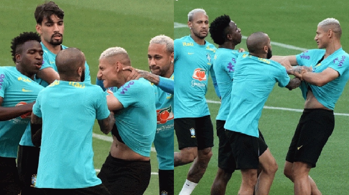 ব্রাজিলের অনুশীলনে হাতাহাতি!