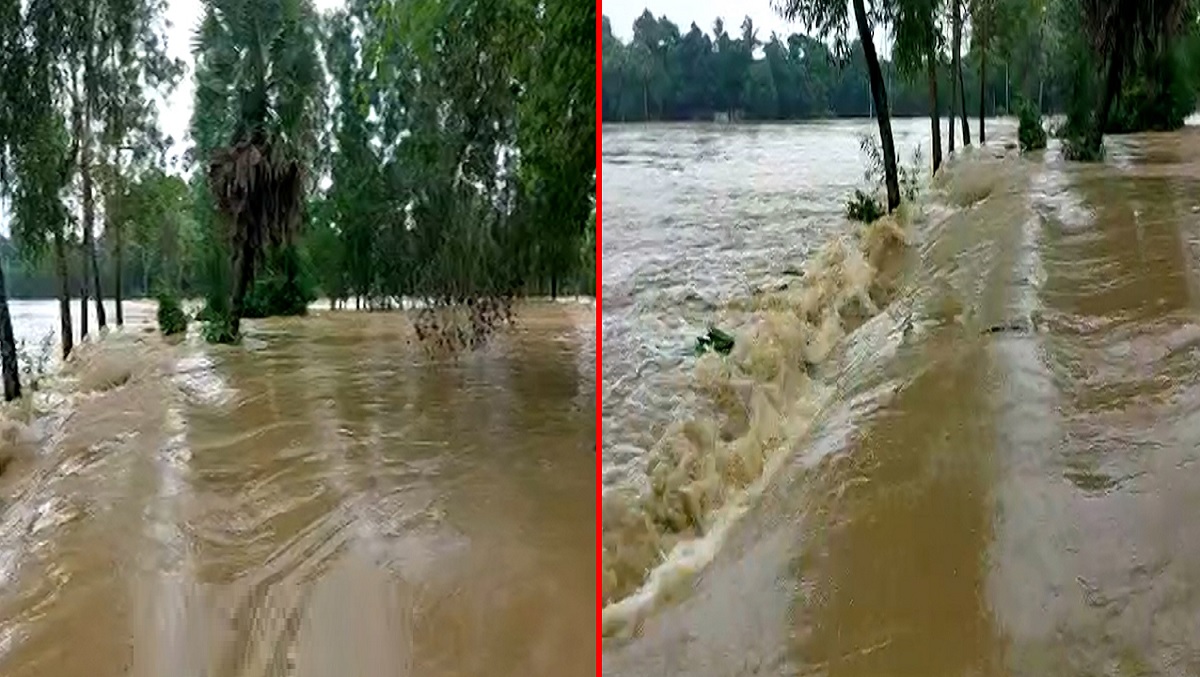 ফেনীতে মুহুরী নদীর বাঁধে ভাঙন, তীব্র গতিতে লোকালয়ে পানির প্রবেশ
