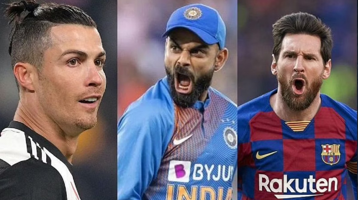 যে রেকর্ডে রোনালদো, মেসির পরই কোহলি