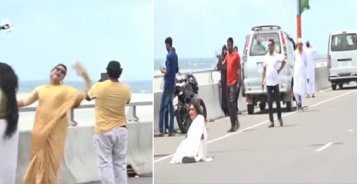 নিয়ম ভেঙে পদ্মা সেতুতে টিকটক-সেলফি