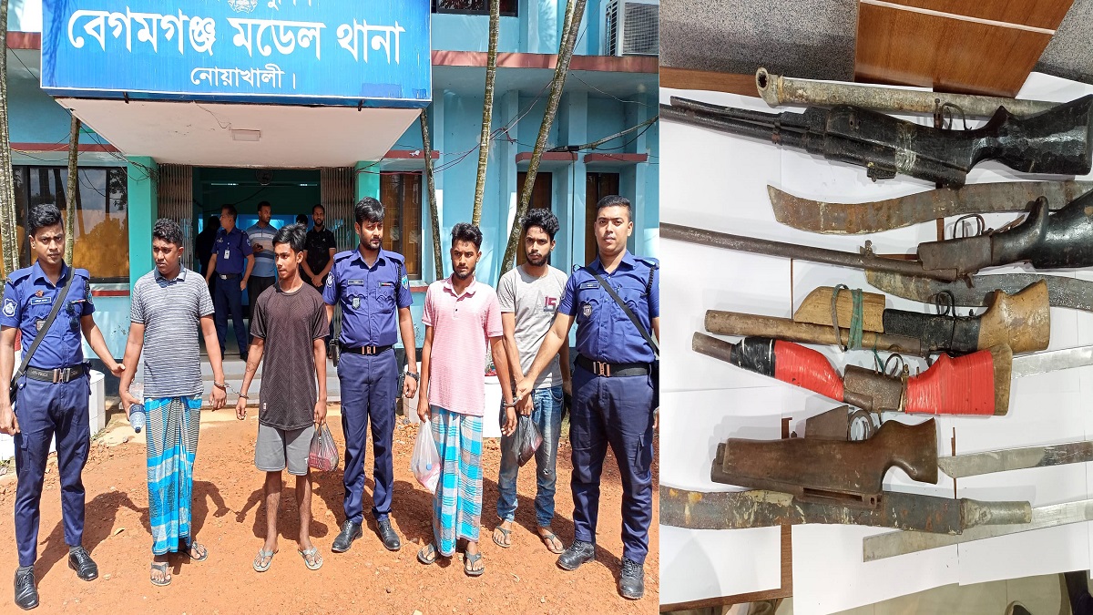 নোয়াখালীতে আধিপত্য বিস্তার নিয়ে সংঘর্ষ, আগ্নেয়াস্ত্রসহ গ্রেফতার ৪