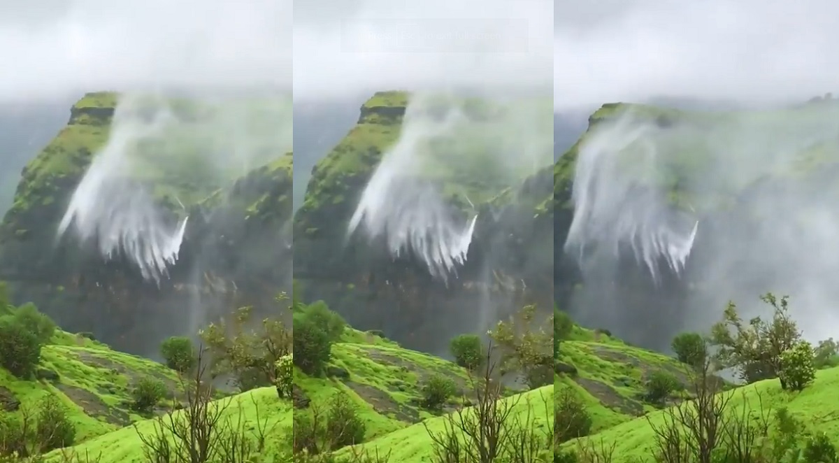 ভারতে উপরের দিকে উঠছে একটি ঝর্ণার পানি! (ভিডিও)