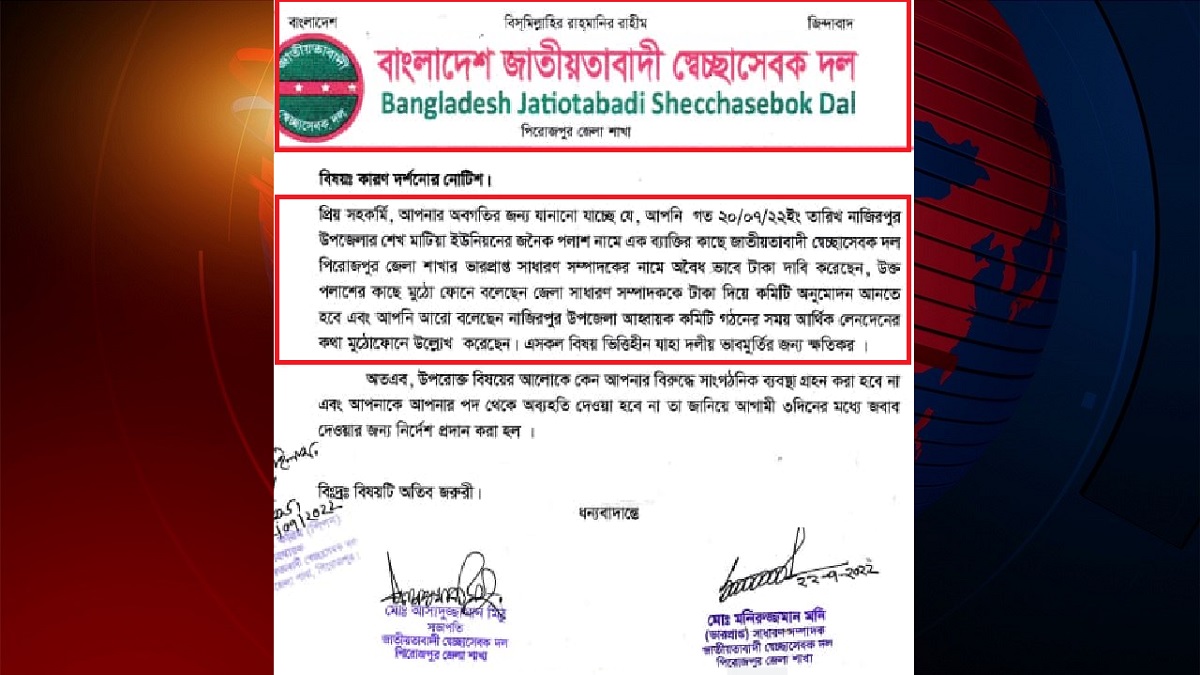 পদ দেয়ার বিনিময়ে ফেনসিডিল কেনার টাকা দাবি, স্বেচ্ছাসেবক দল নেতার কল রেকর্ড ভাইরাল
