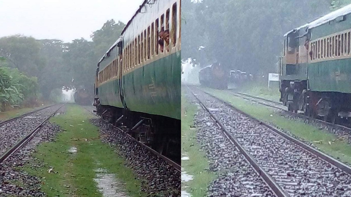 এক লাইনে মুখোমুখি দুই ট্রেন, অল্পের জন্য রক্ষা