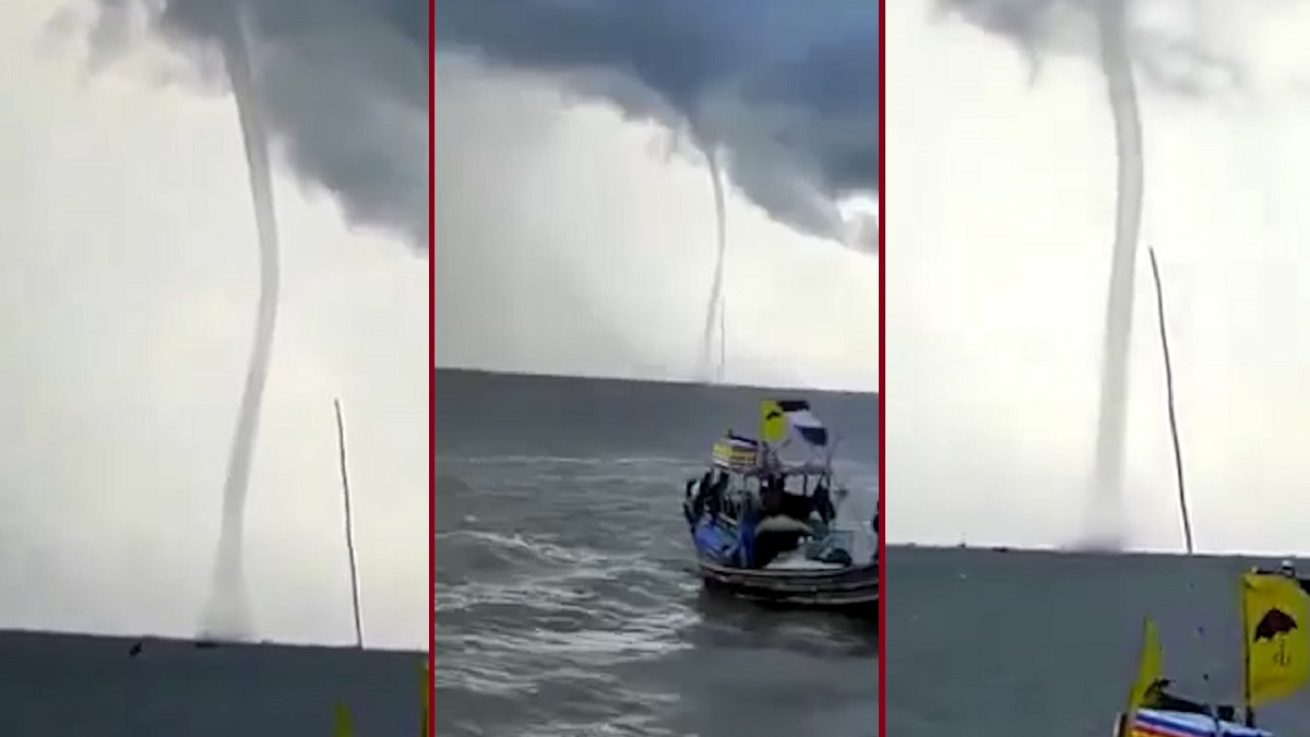 লক্ষ্মীপুরে মেঘনা নদীতে বিরল জলের ঘূর্ণি (ভিডিও)