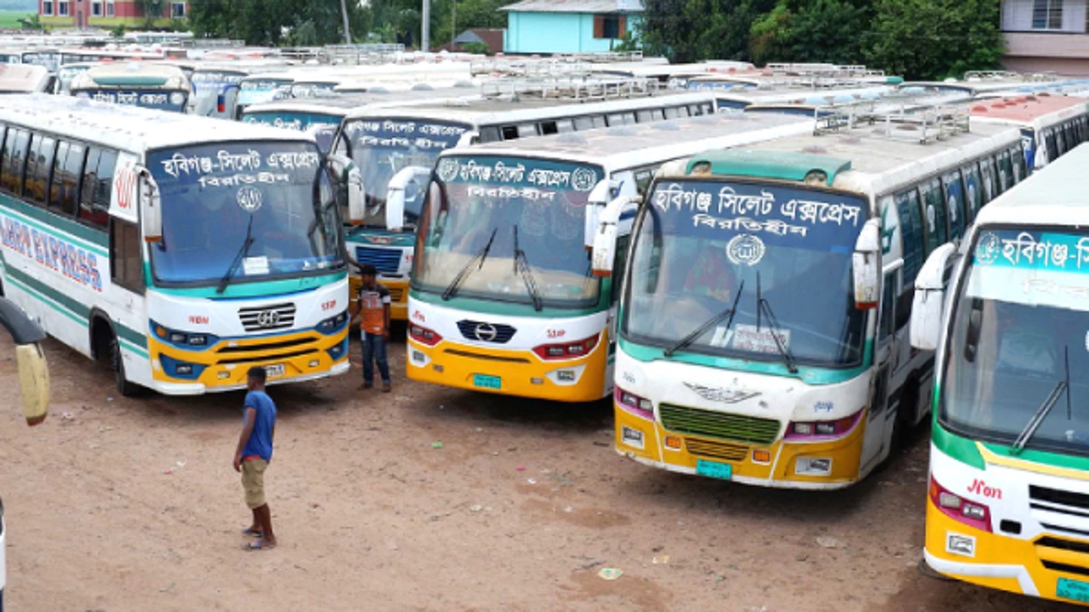 সিলেটে পুলিশি হয়রানি বন্ধসহ ৫ দফা দাবিতে পরিবহন ধর্মঘট