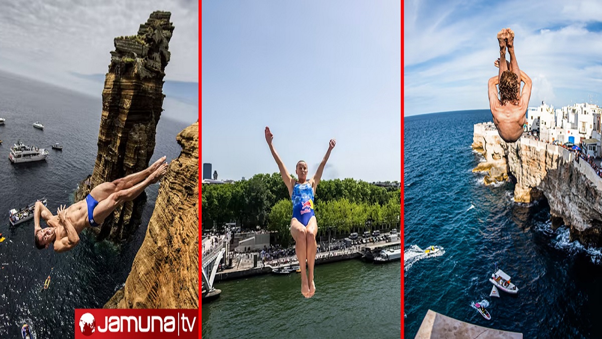 ক্লিফ ডাইভিং ওয়ার্ল্ড সিরিজে চ্যাম্পিয়ন রিয়ানান ও এইডেন