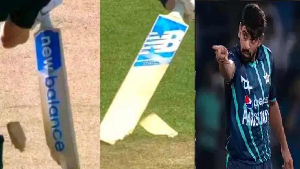 হারিস রউফের বলে ভেঙে গেলো ফিলিপসের ব্যাট (ভিডিও)