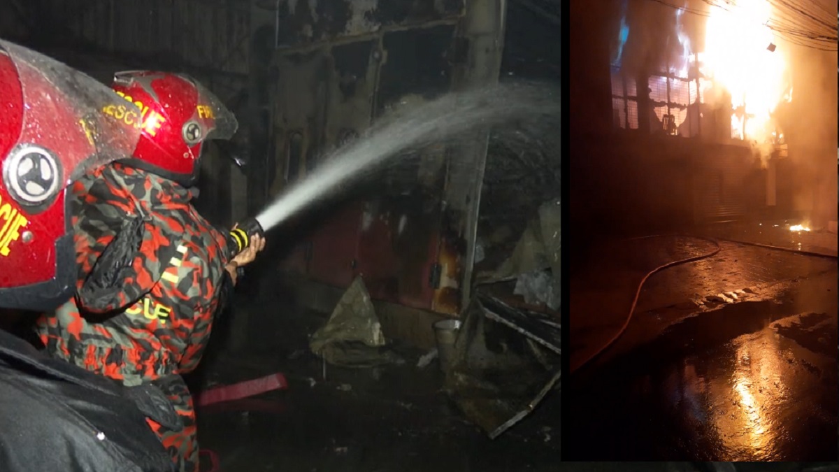 রাজশাহীতে ওয়ার্কশপে ভয়াবহ অগ্নিকাণ্ড