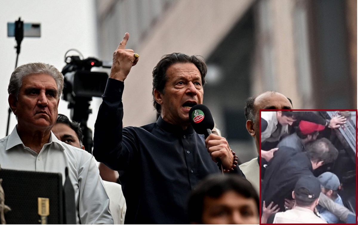 বিক্ষোভ মিছিলে গুলিবিদ্ধ ইমরান খান