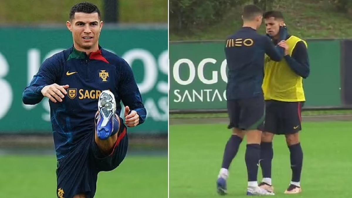 অনুশীলনে সতীর্থের সাথে ঝামেলায় জড়ালেন রোনালদো