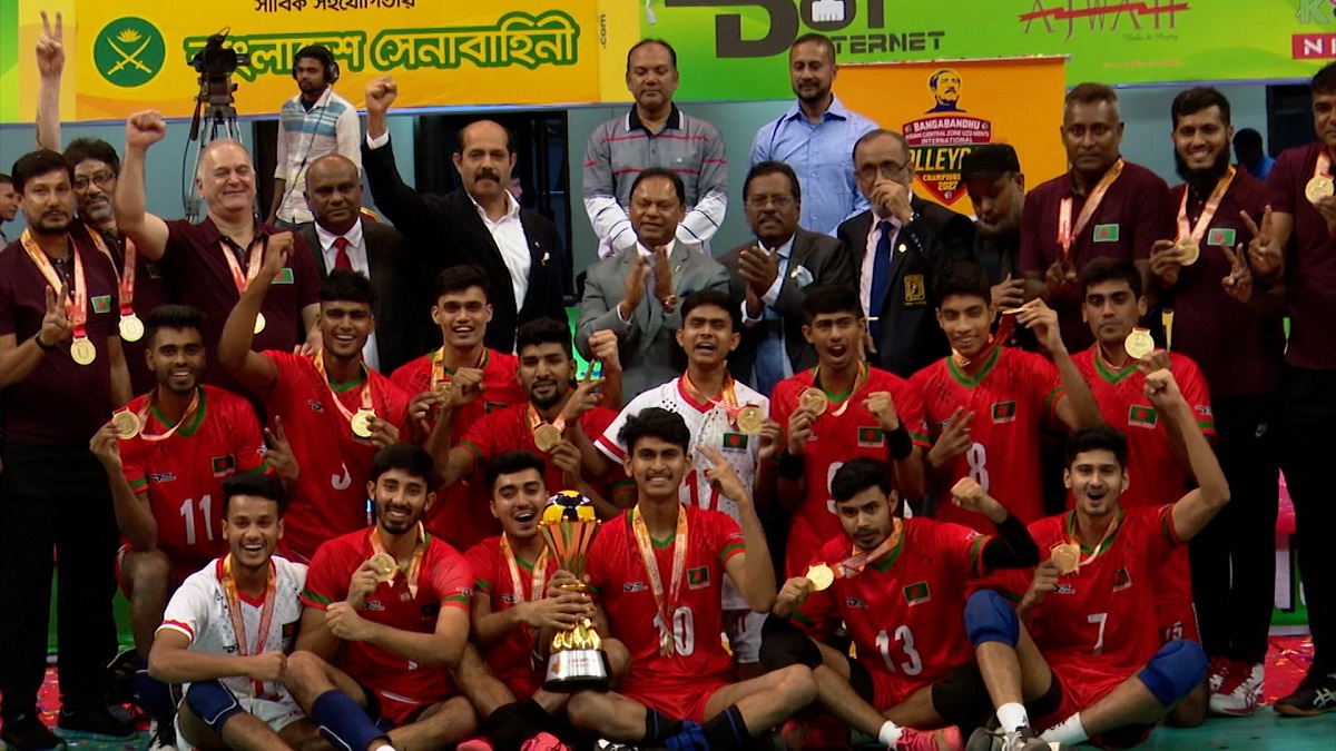 অনূর্ধ্ব-২৩ ভলিবলে কিরগিজস্তানকে হারিয়ে চ্যাম্পিয়ন বাংলাদেশ