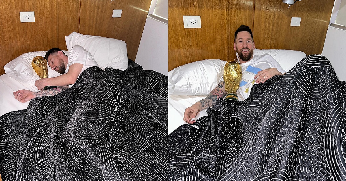 স্বপ্নের বিশ্বকাপ ট্রফি পাশে নিয়েই স্বপ্ন দেখছেন মেসি