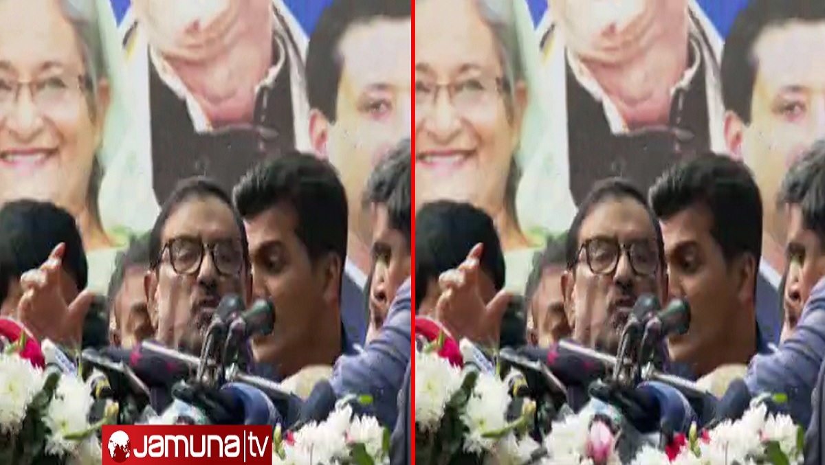 মঞ্চের সামনের চেয়ে উপরে এত নেতা কেন, মঞ্চ ভাঙার পর বক্তব্যে ওবায়দুল কাদের