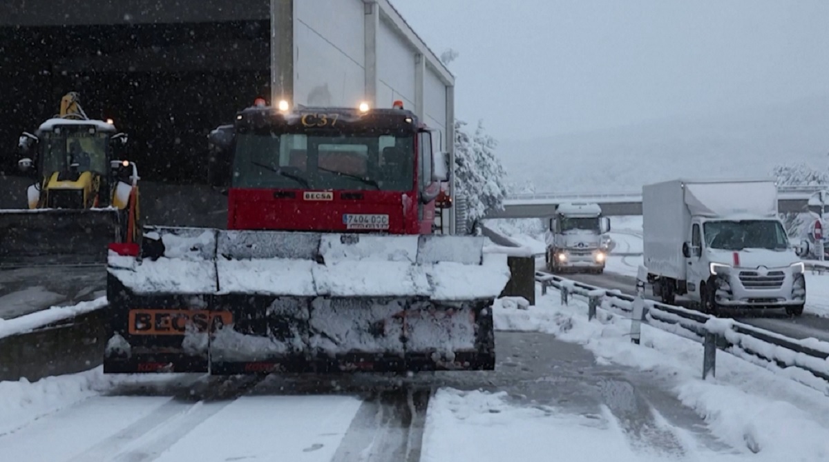 স্পেনের দক্ষিণাঞ্চলে ভারী তুষারপাত