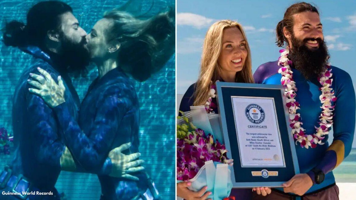 পানির নিচে চুম্বনে বিশ্ব রেকর্ড (ভিডিও)