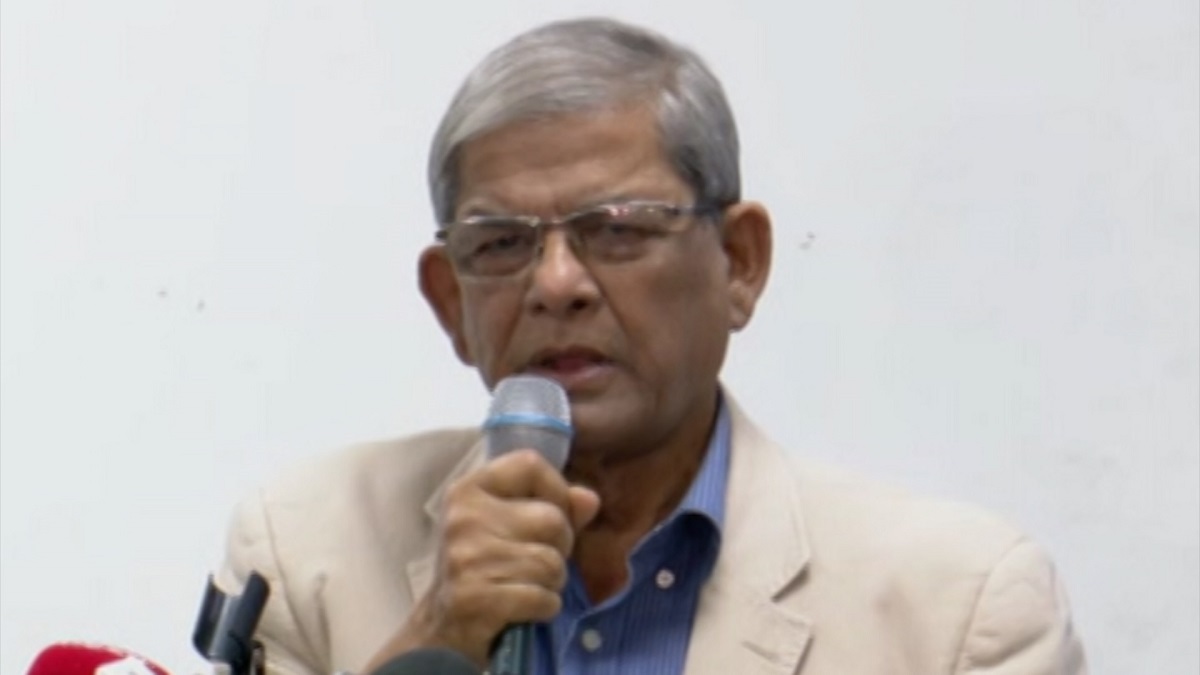 নিজেরা প্রতিবাদ না করলে কেউ স্যাংশন দিয়ে জাতিকে উদ্ধার করবে না: মির্জা ফখরুল