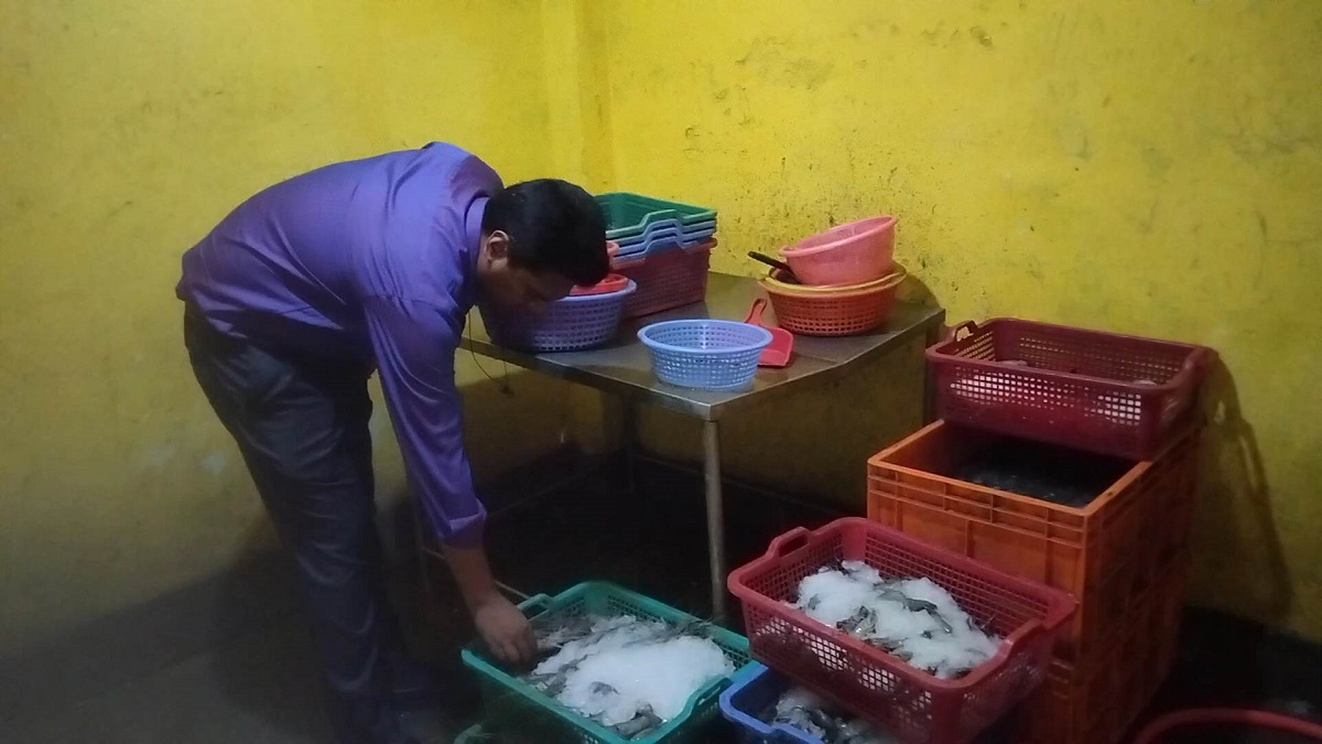 সাতক্ষীরায় চিংড়িতে জেলি পুশ, অভিযানের খবরে পালালো ব্যবসায়ী