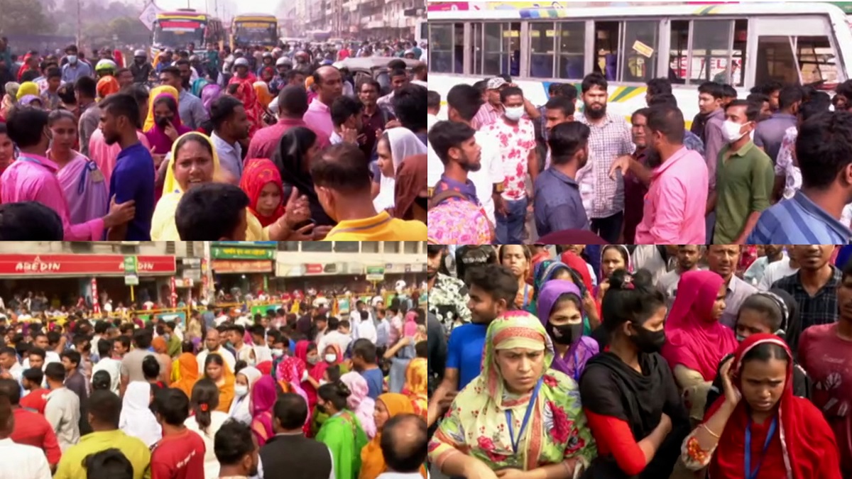 বনানীতে বাসের ধাক্কায় নারী গার্মেন্টস কর্মী আহত, বিক্ষোভ