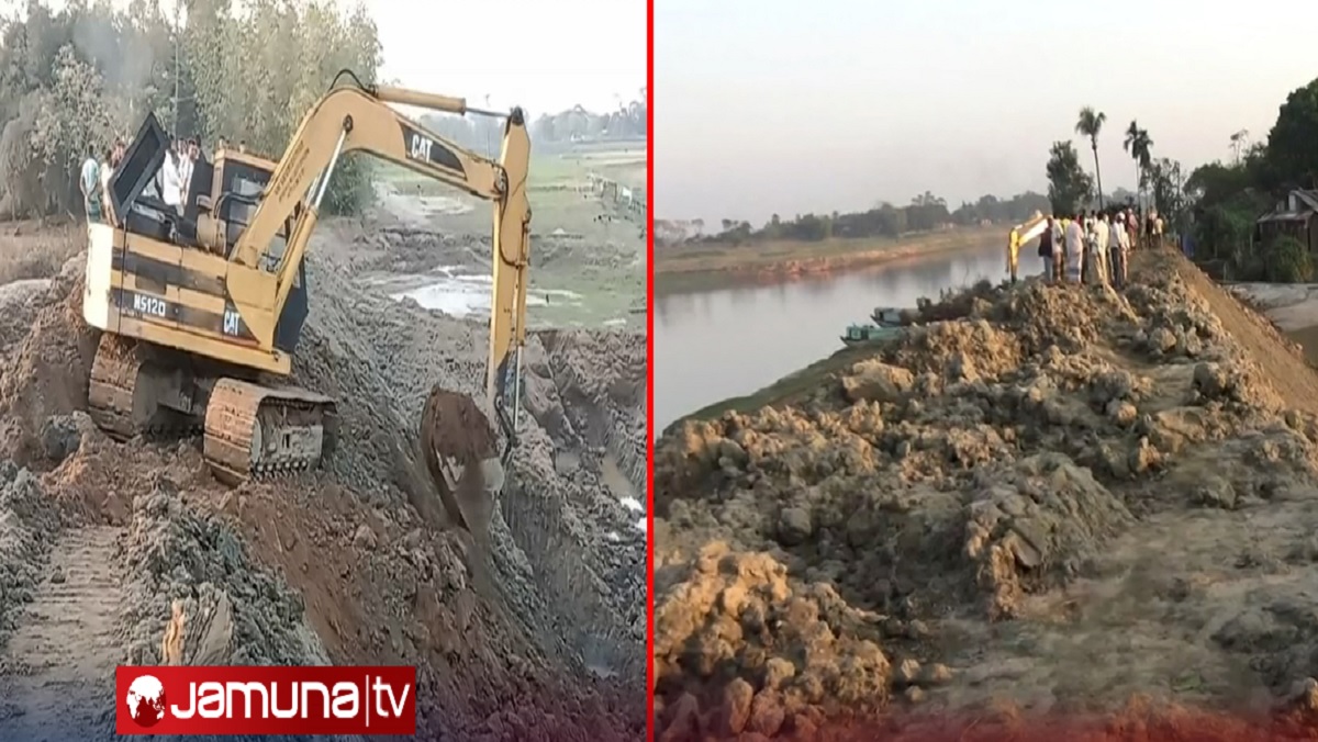 নির্ধারিত সময়ে শেষ হয়নি সুনামগঞ্জে বাঁধের কাজ, ফসলহানির শঙ্কা কৃষকের