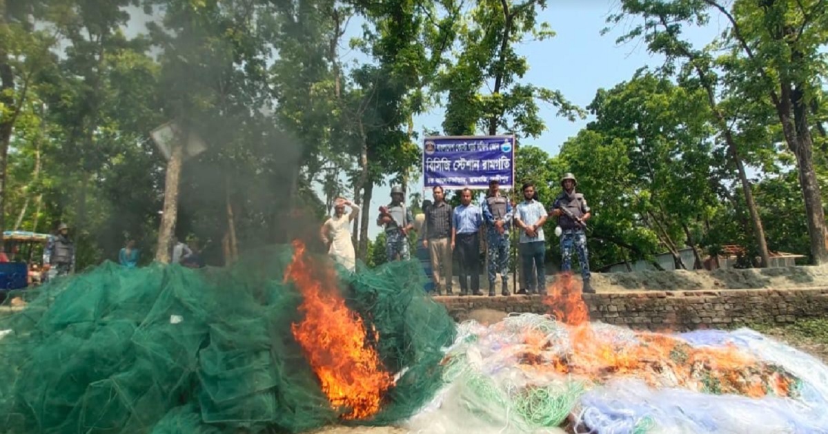 লক্ষ্মীপুরে ১৫ লাখ মিটার কারেন্ট জাল জব্দ, আটক ১