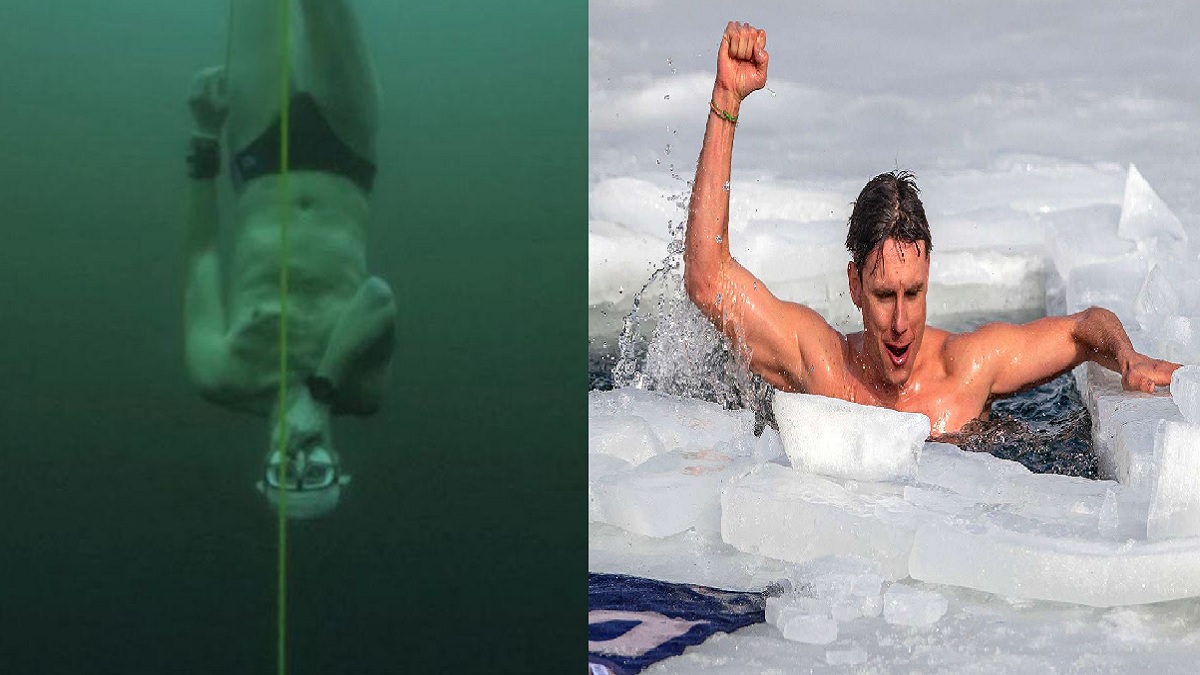 শীতল পানিতে ডোবার নতুন রেকর্ড গড়ে গিনেজ বুকে ডেভিড ভেঙ্কল