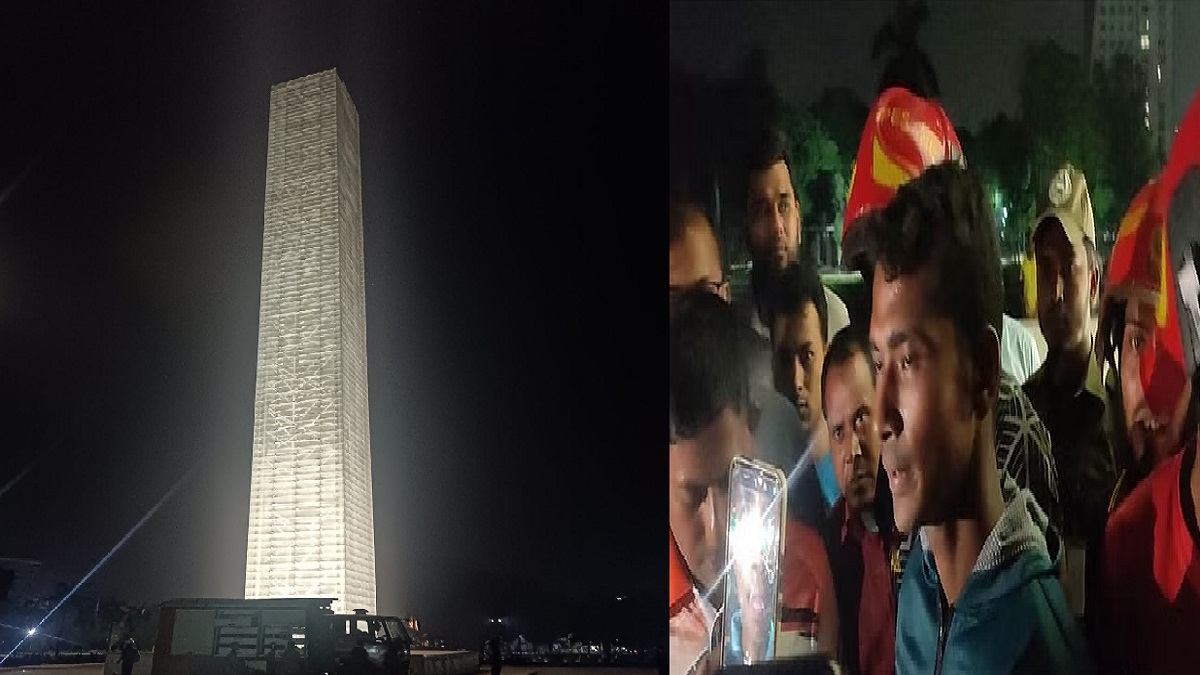 সোহরাওয়ার্দী উদ্যানের গ্লাস টাওয়ারে উঠে পড়লো যুবক