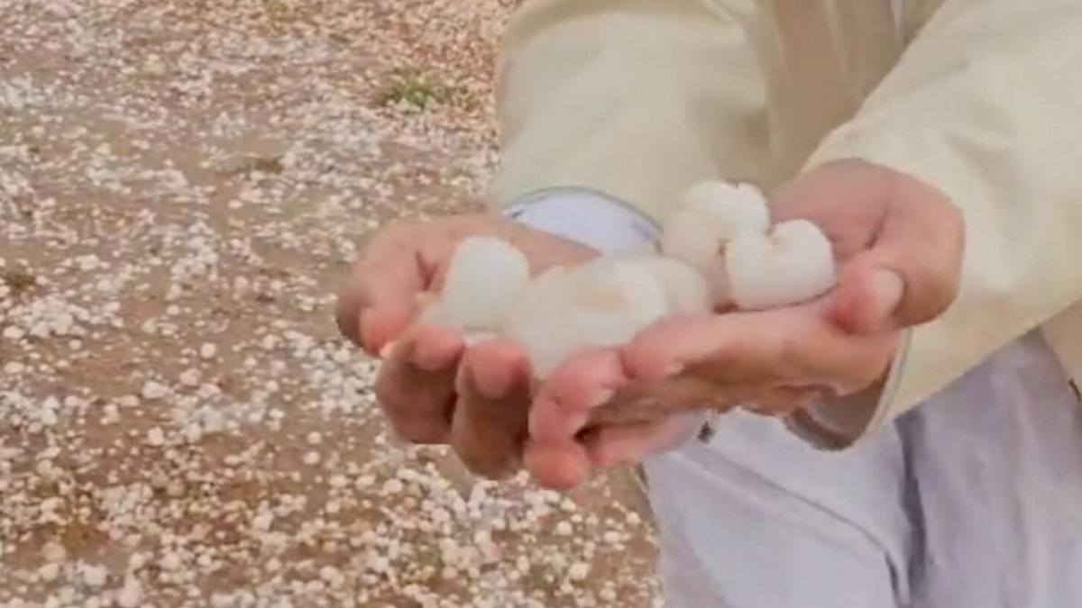 মরুর দেশ সৌদি আরবে শিলাবৃষ্টি