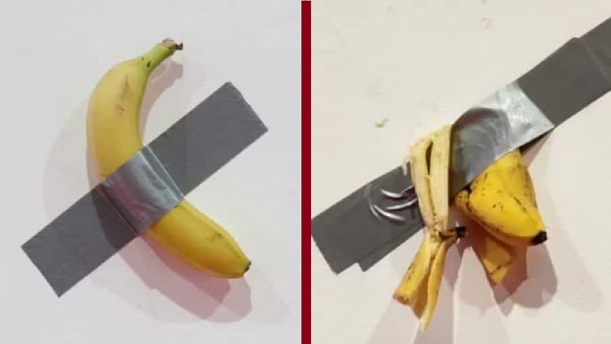 জাদুঘরে প্রদর্শনীর জন্য রাখা কলা খেয়ে ফেললেন শিক্ষার্থী