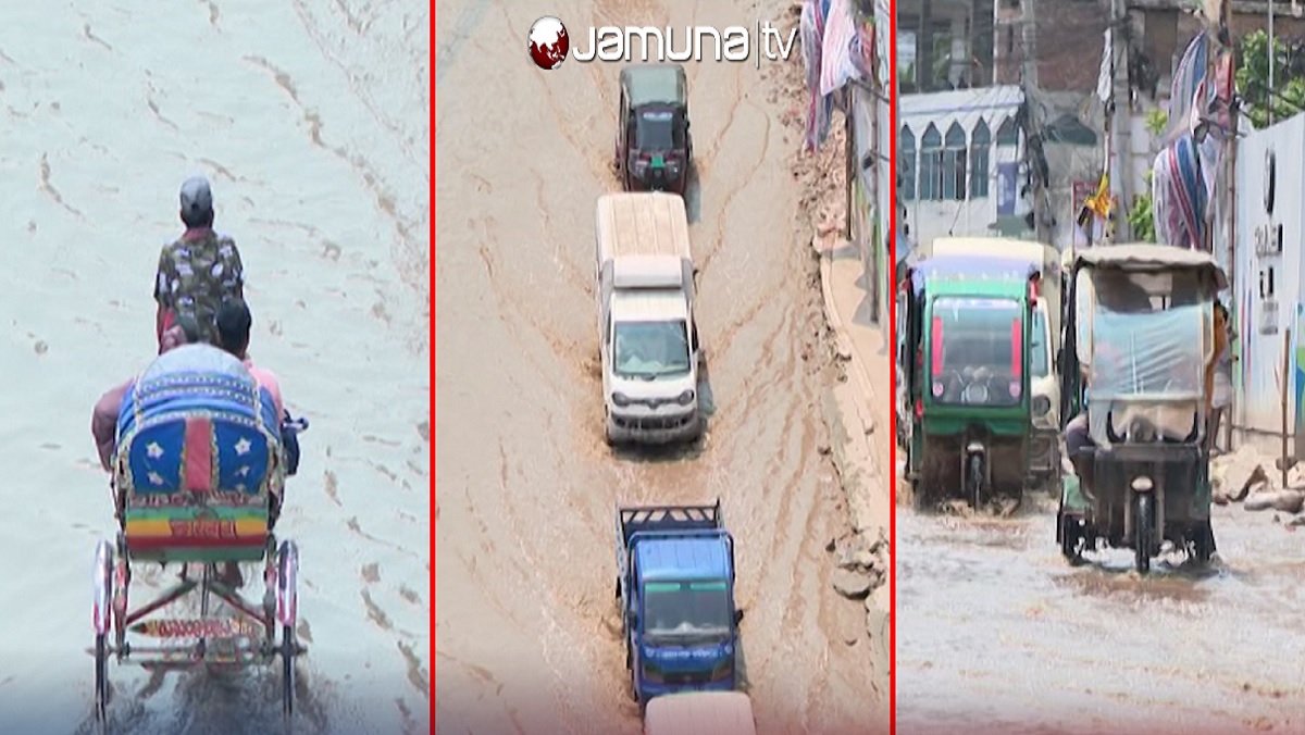 দক্ষিণখানে জনদুর্ভোগ; জলাবদ্ধতার সমাধানে মিলেছে আশ্বাস, কমেনি ভোগান্তি